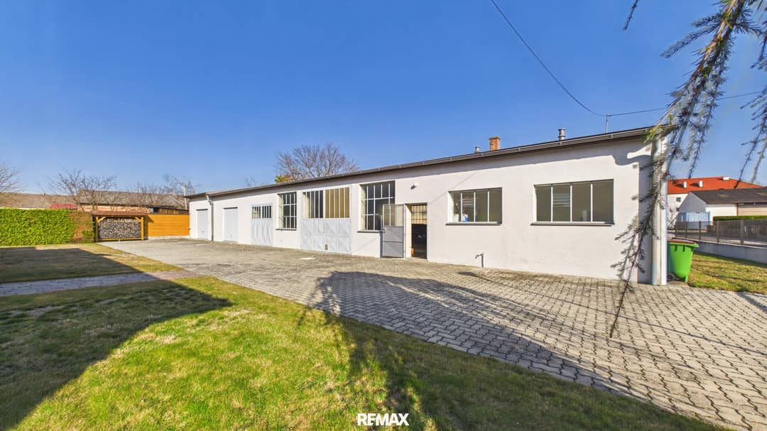 Modern hall with garage and screed flooring