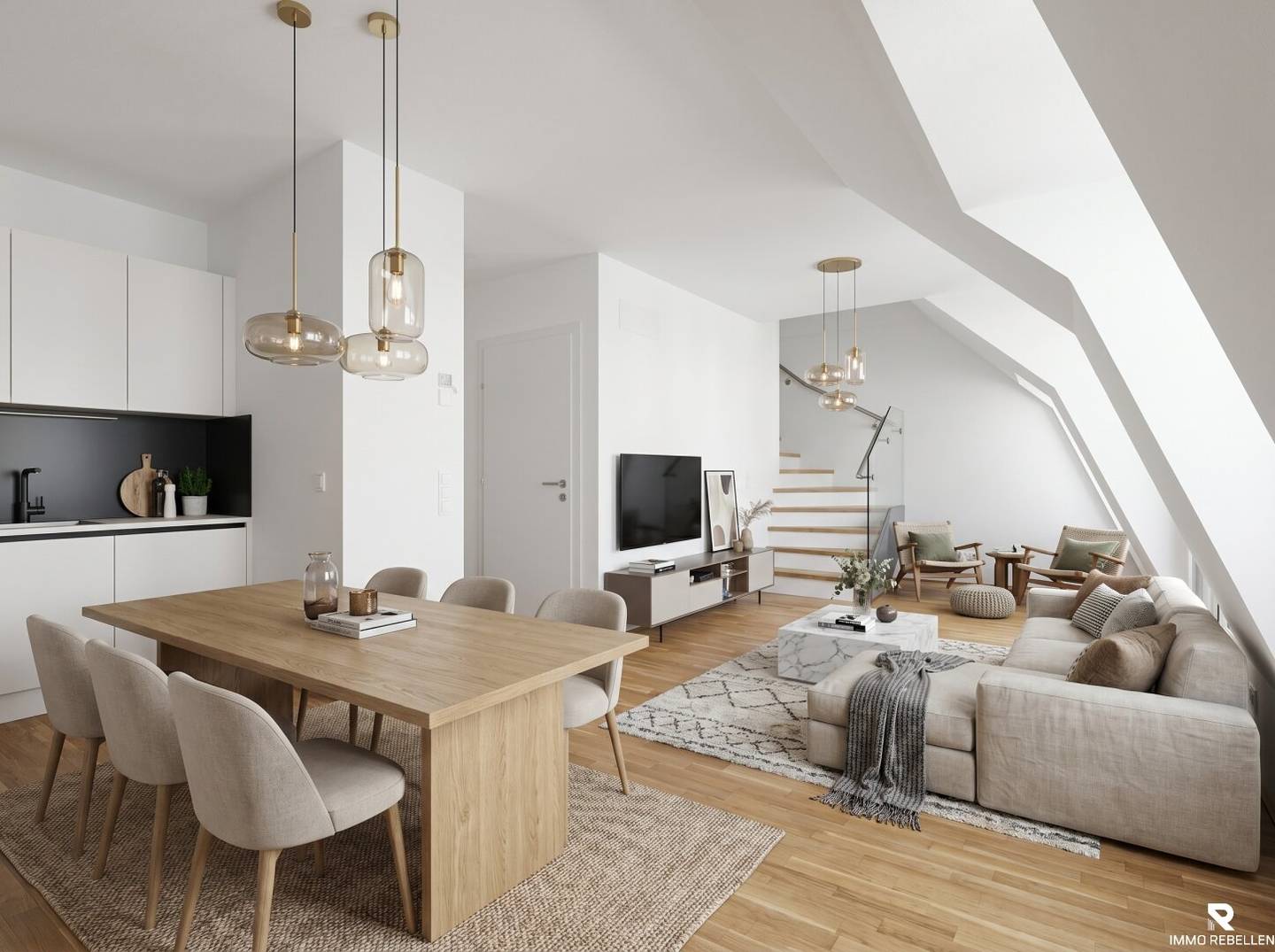 Helle Maisonettewohnung mit Balkon und Terrasse in ruhiger Innenhoflage