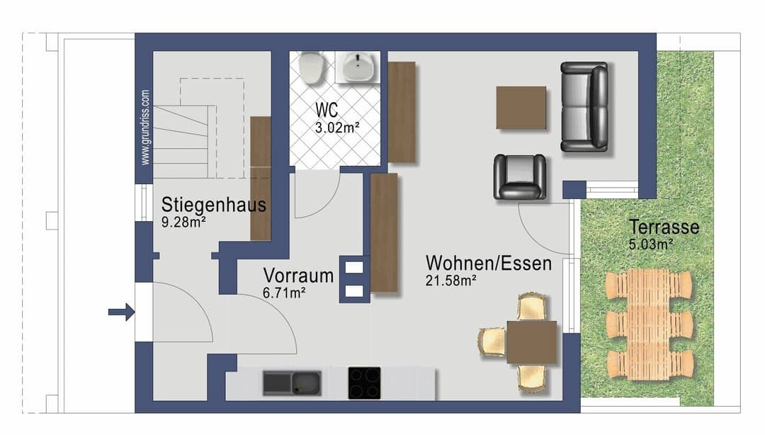 Bright maisonette apartment with sunny balcony and good connections