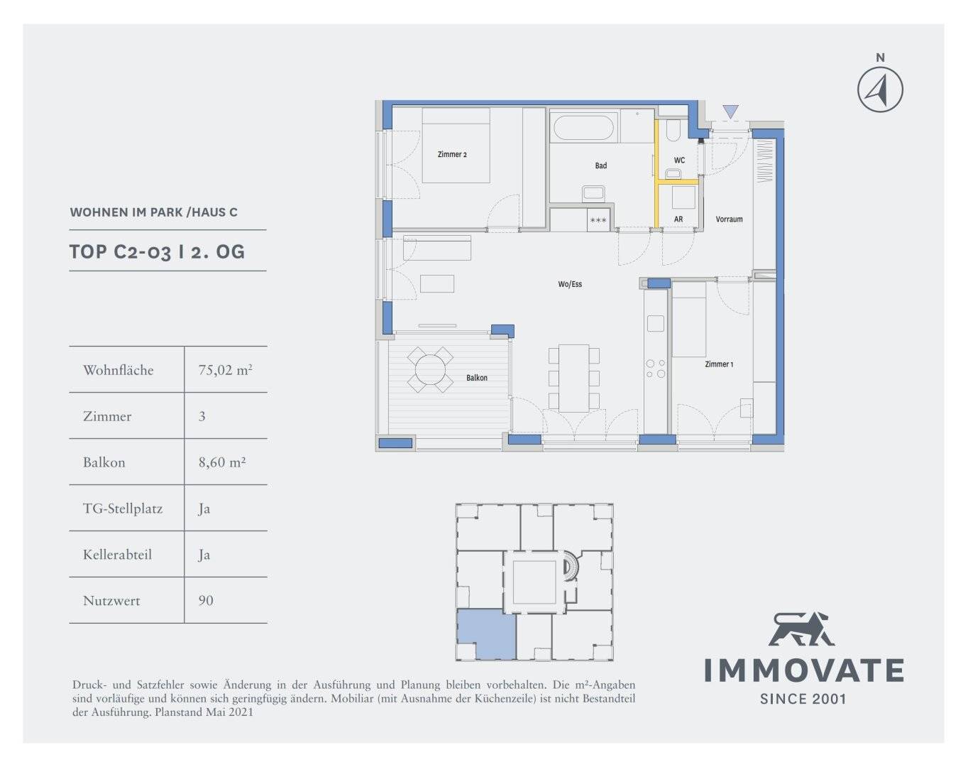Bright 3 Room Apartment with Balcony in Graz