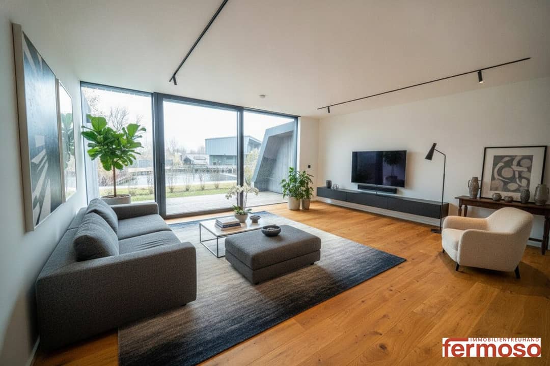 Moderne Gartenwohnung mit großzügiger Wohnküche