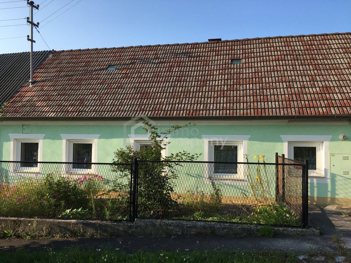 Country house with garden and distant view