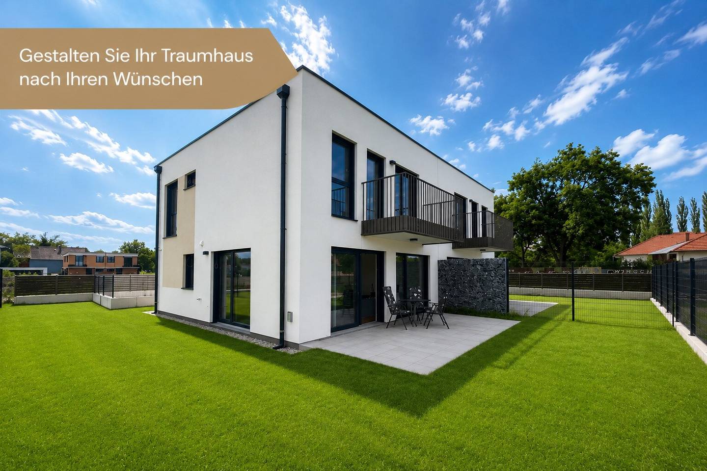 Semi-detached house with garden and terrace