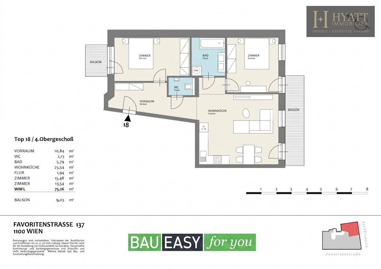 Modern new build apartment with parquet and balcony near Antonspark