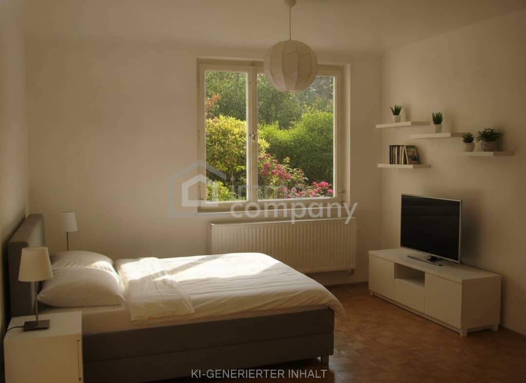 Quiet ground floor apartment with garden view