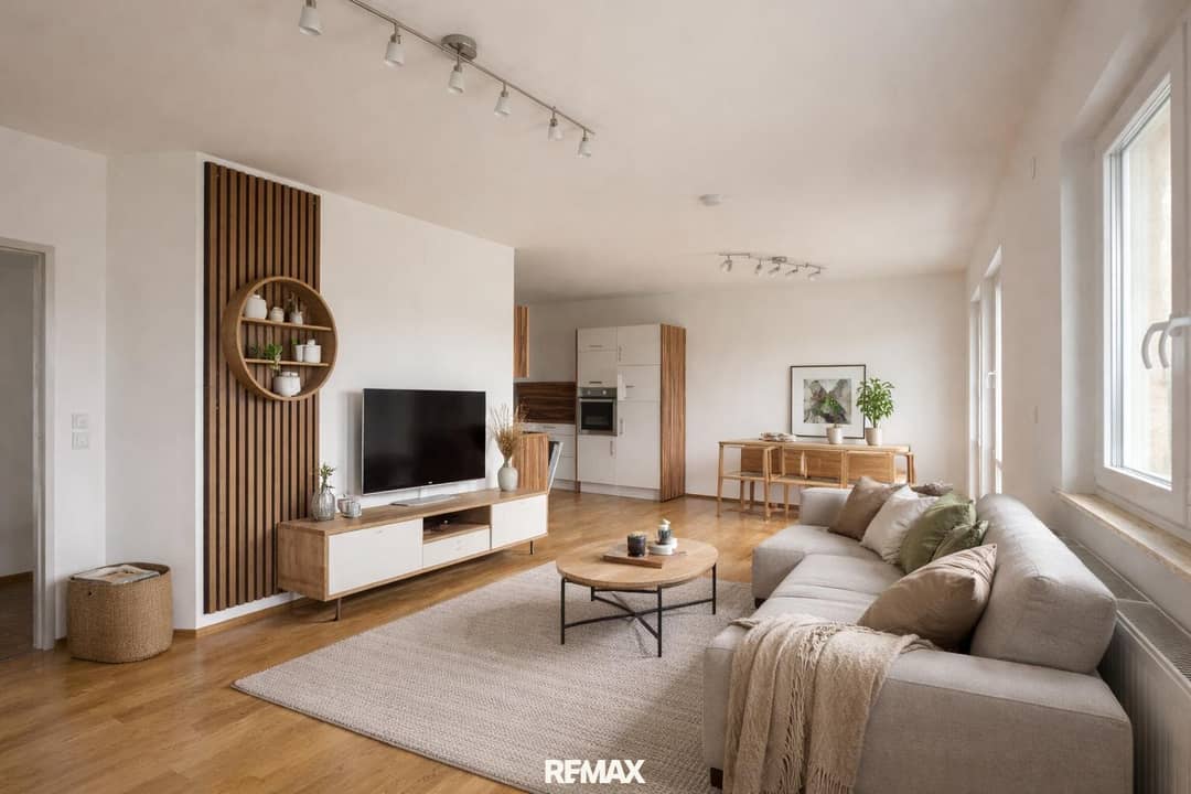 Bright 1.5 room apartment with large loggia in Viktring