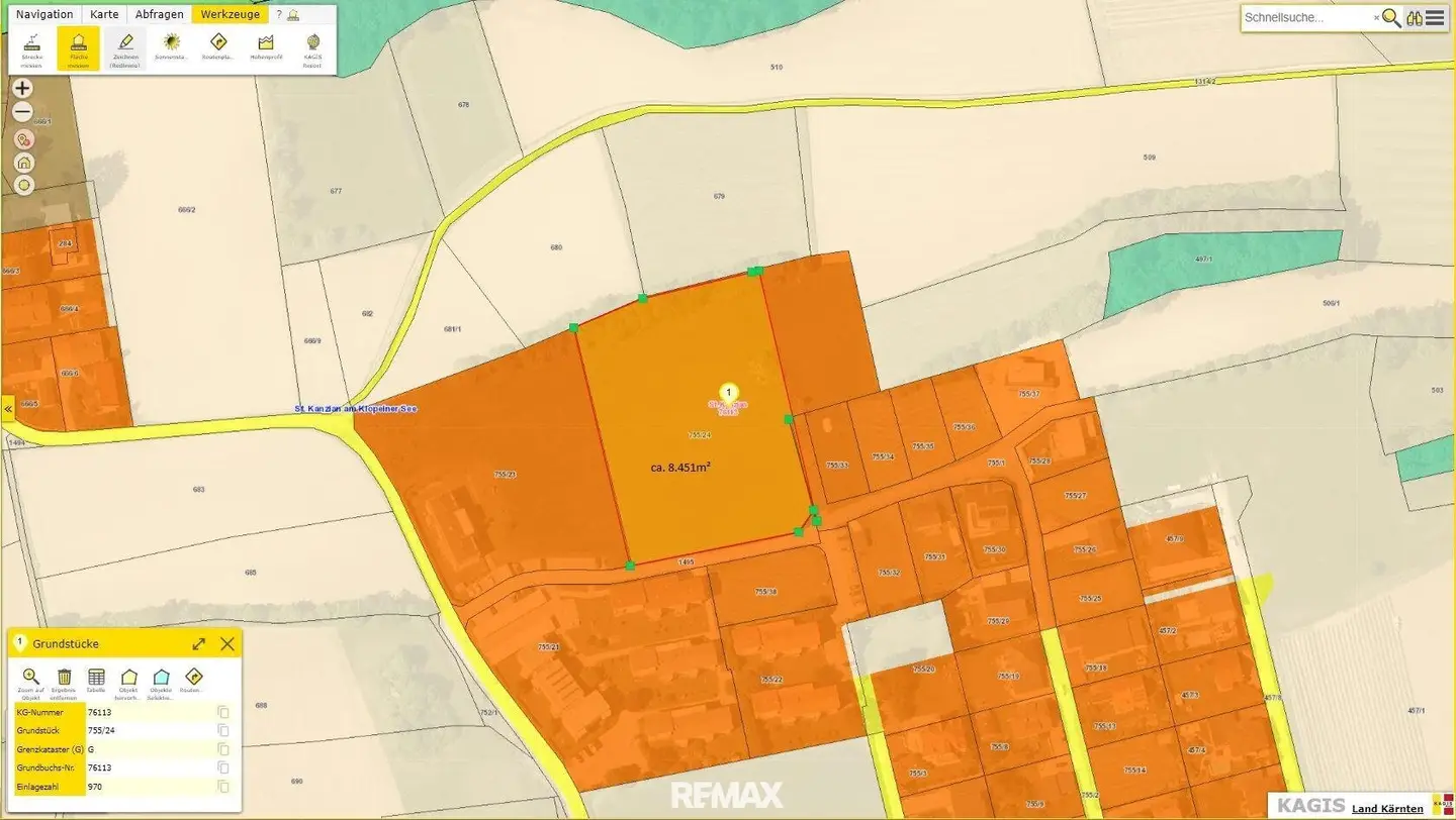 Building plot by Klopeiner See with development plan