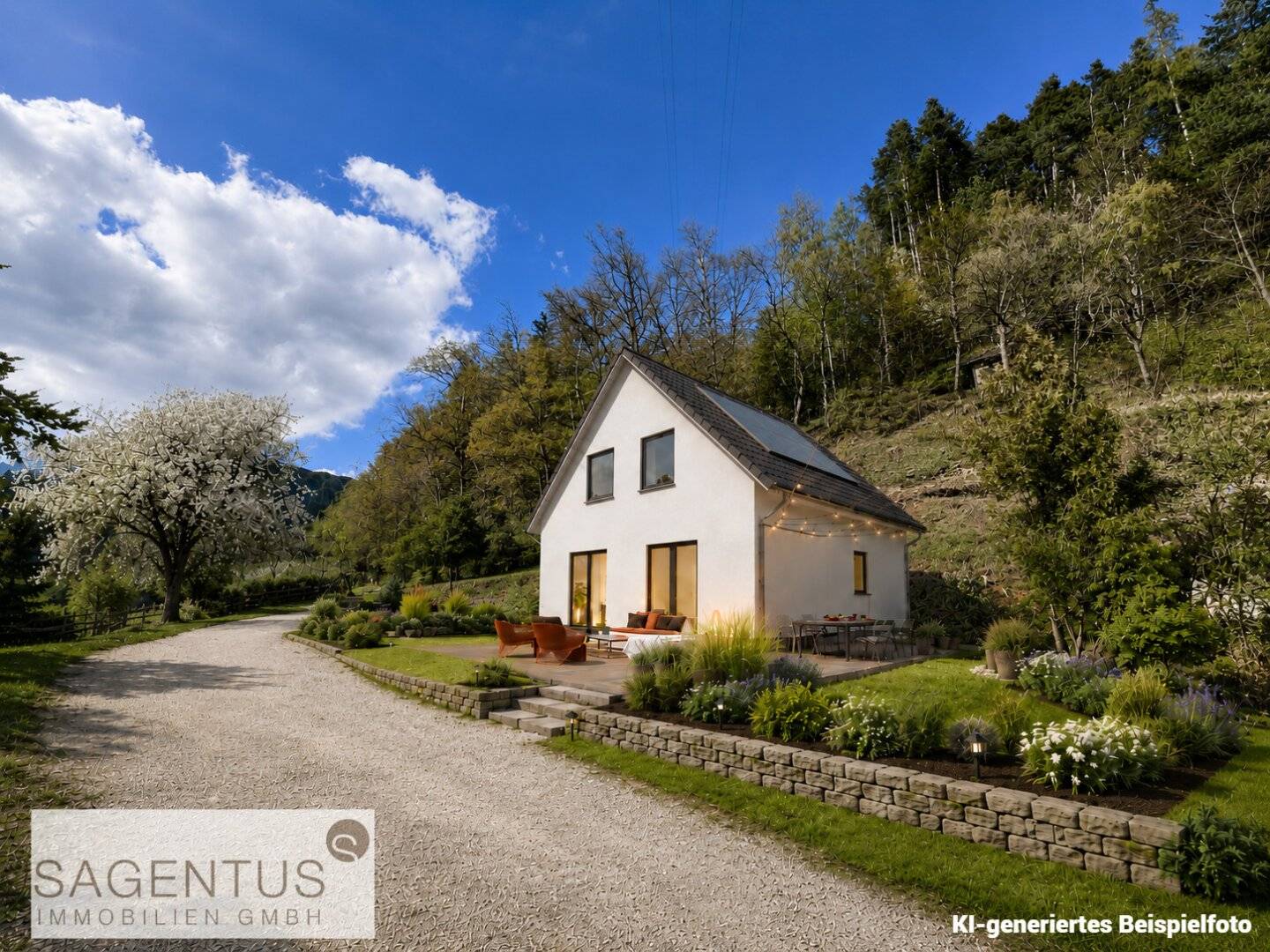 Plot with planned single family house in sunny location