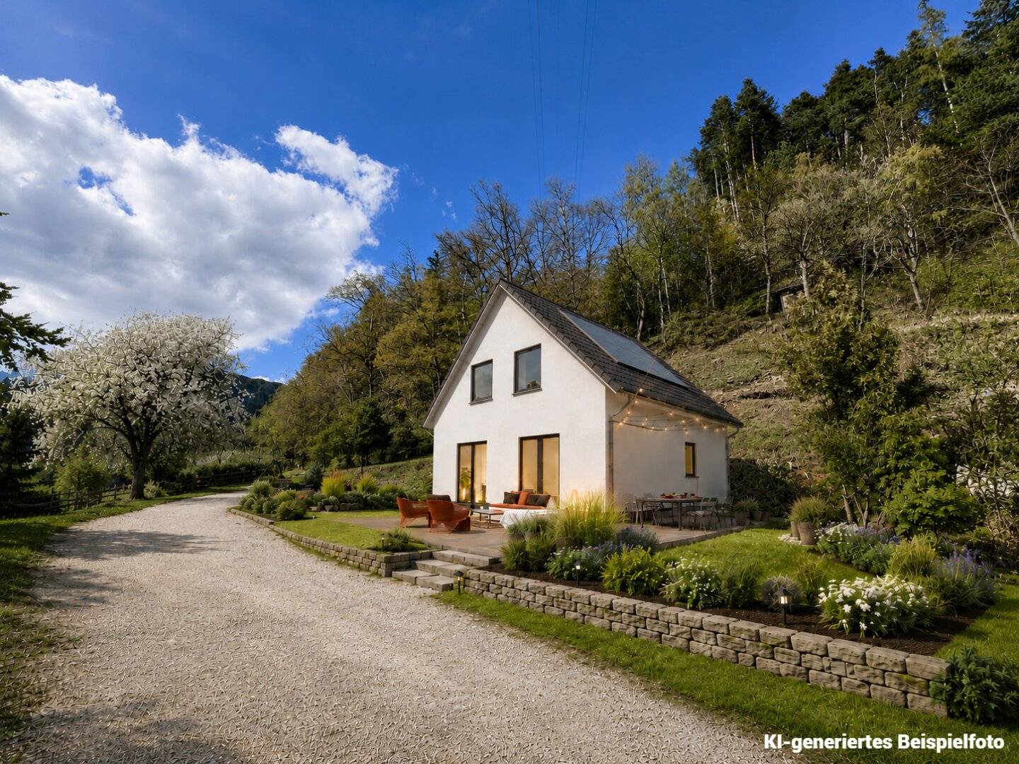Plot with planned single family house in sunny location