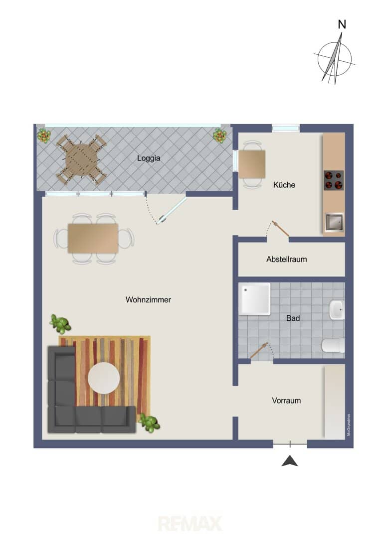 Bright apartment with loggia and parking in green surroundings