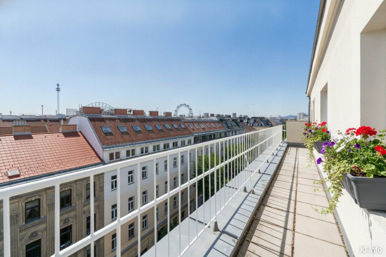 Sanierte Dachgeschoßmaisonette mit zwei Terrassen nahe Prater