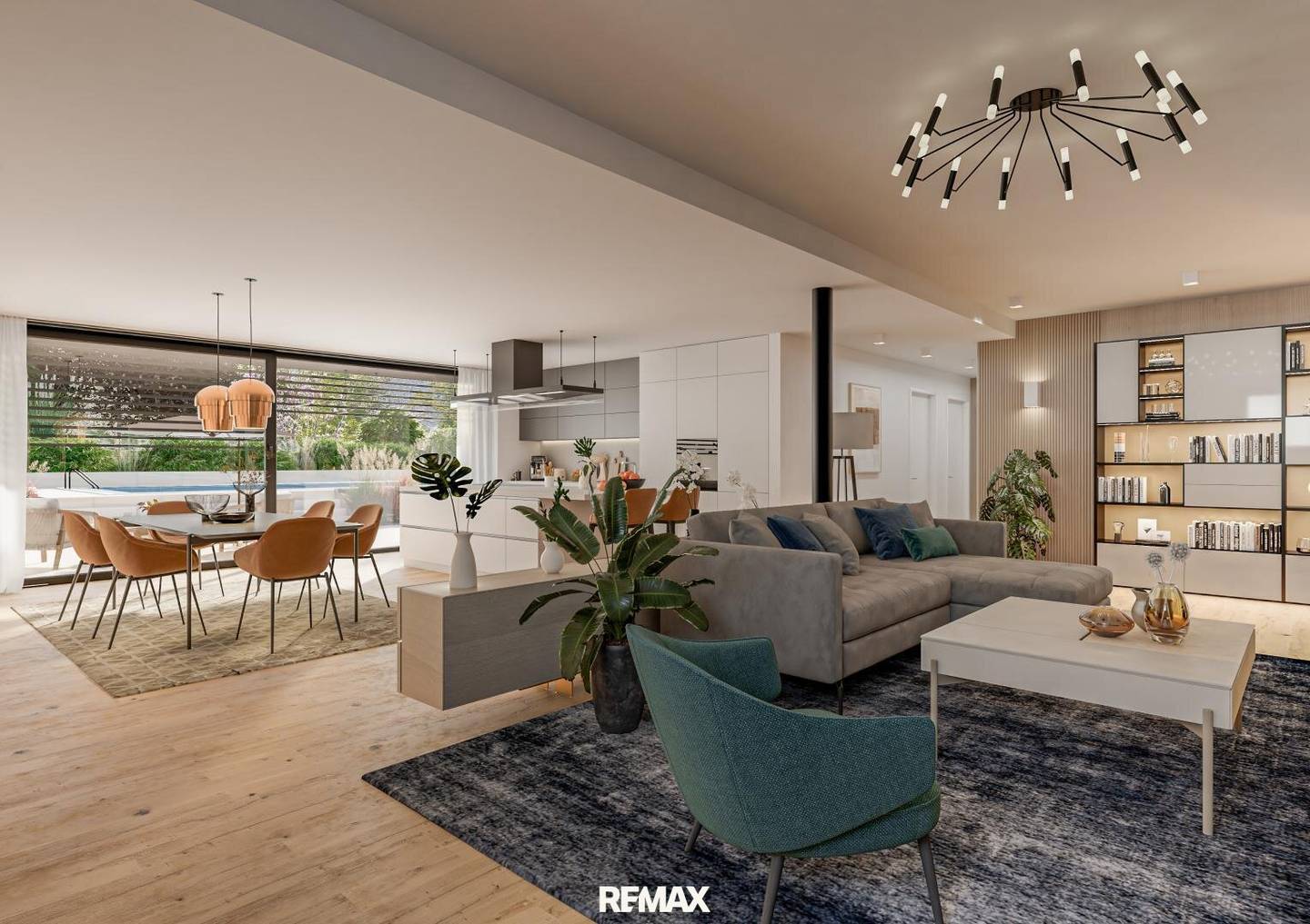 Maisonette apartment with garden pool and sauna