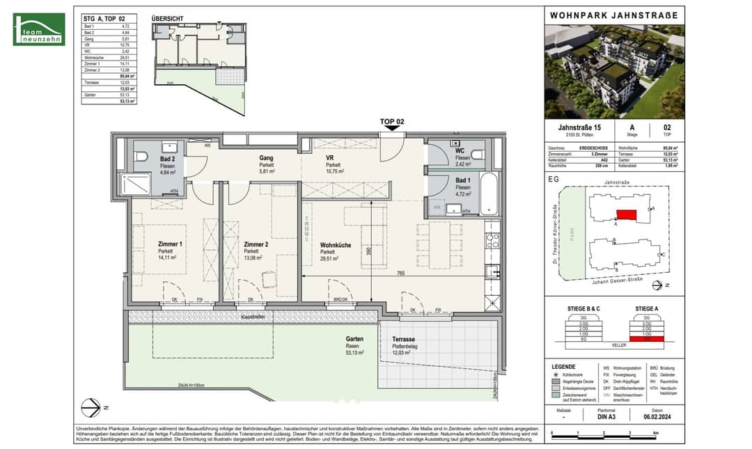 Ground floor apartment with garden and terrace
