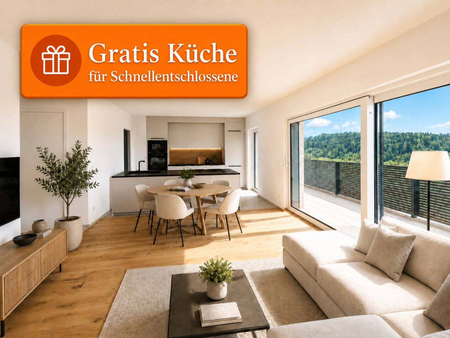 Helle Neubauwohnung mit Terrasse und Lift