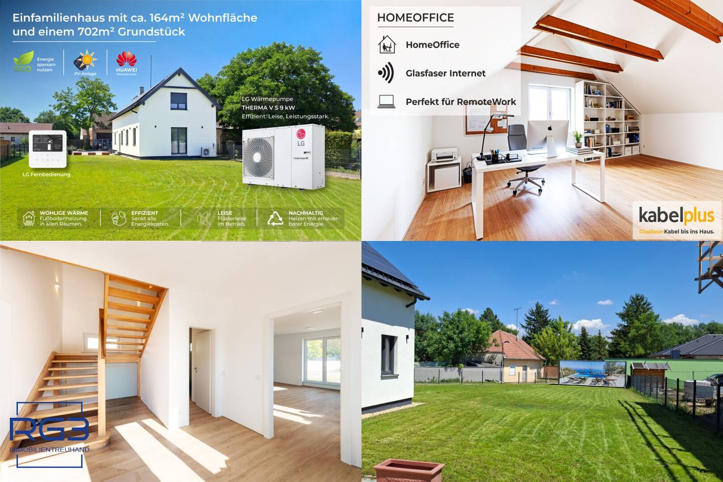 Energiebewußtes Einfamilienhaus mit 164m² Wohnfläche und großem Garten