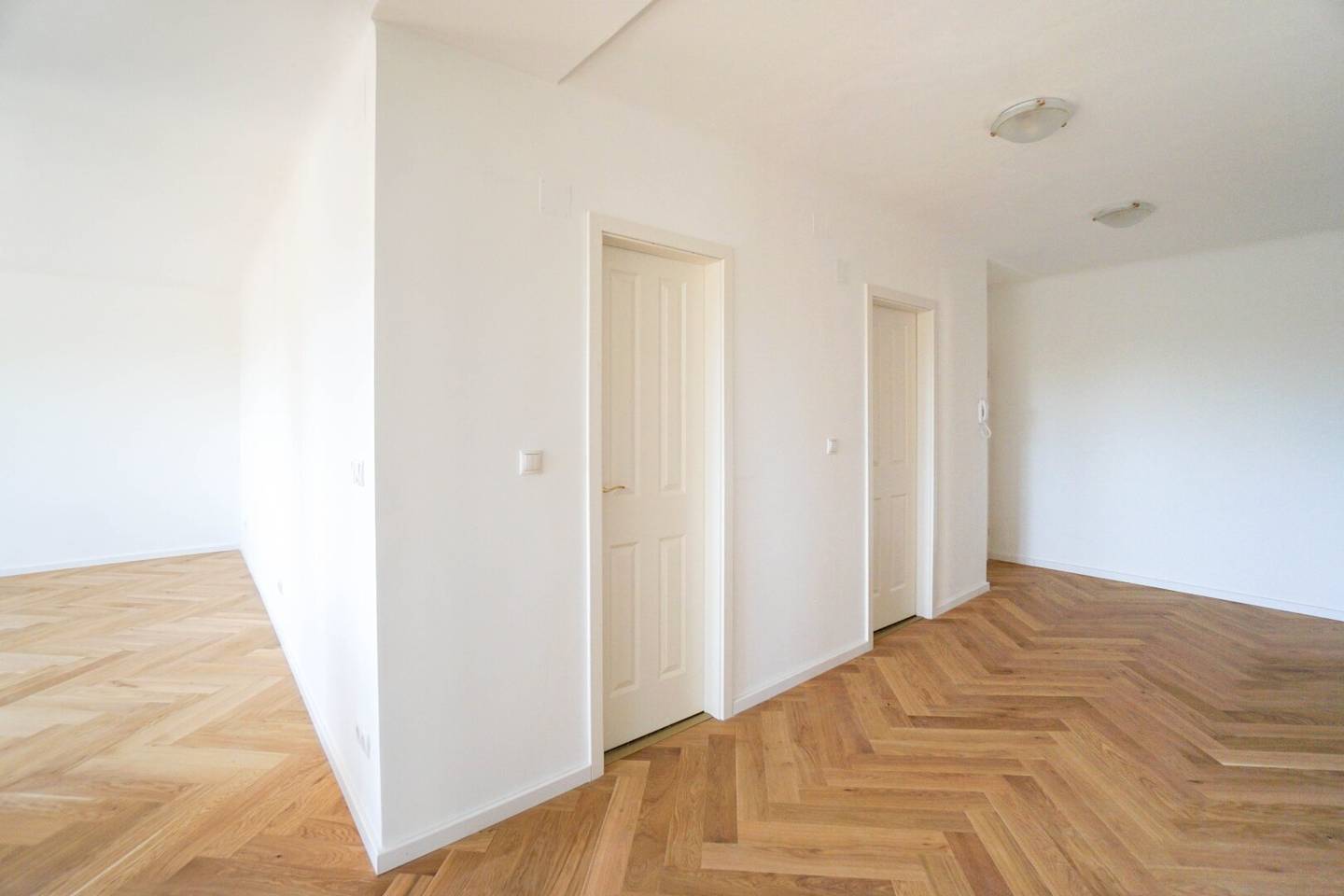 Renovated apartment with balcony and view of Belvedere Palace