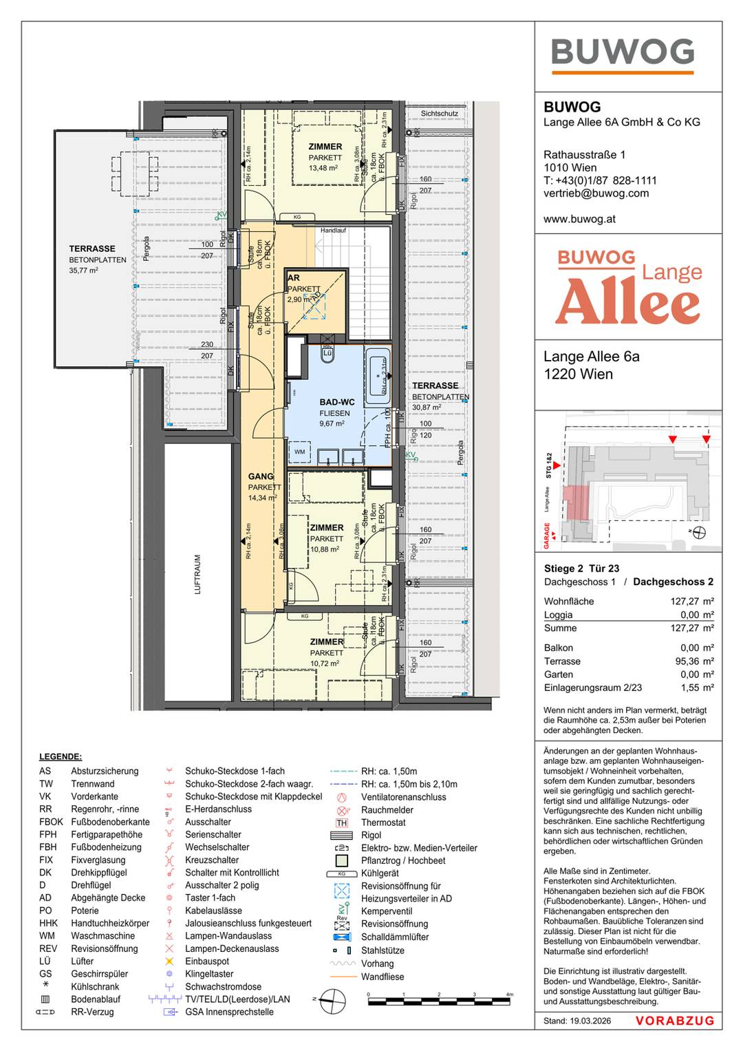 Helle Maisonettewohnung mit drei Terrassen und Fernblick