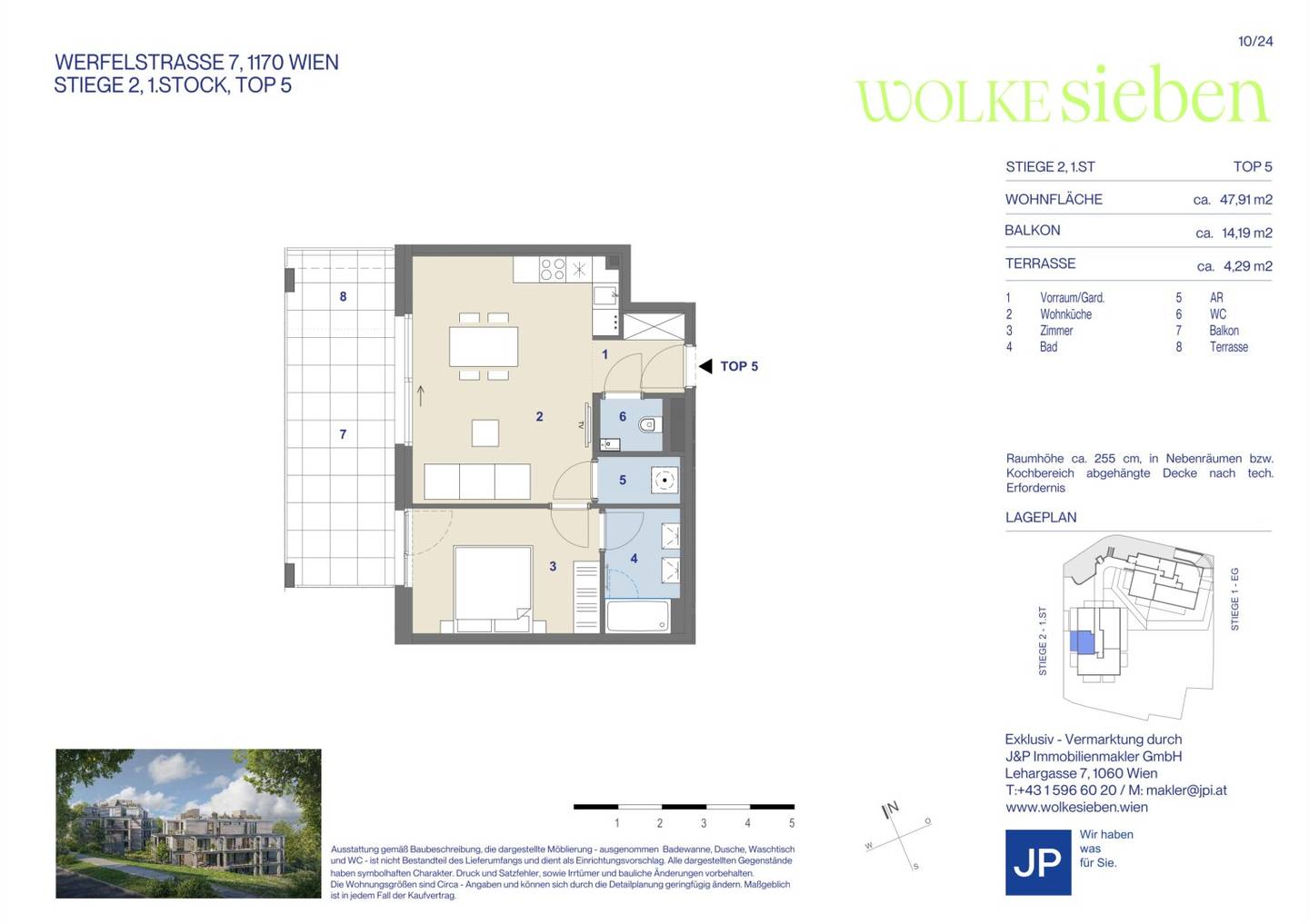 Helle Neubauwohnung mit Balkon und Terrasse am Schafberg