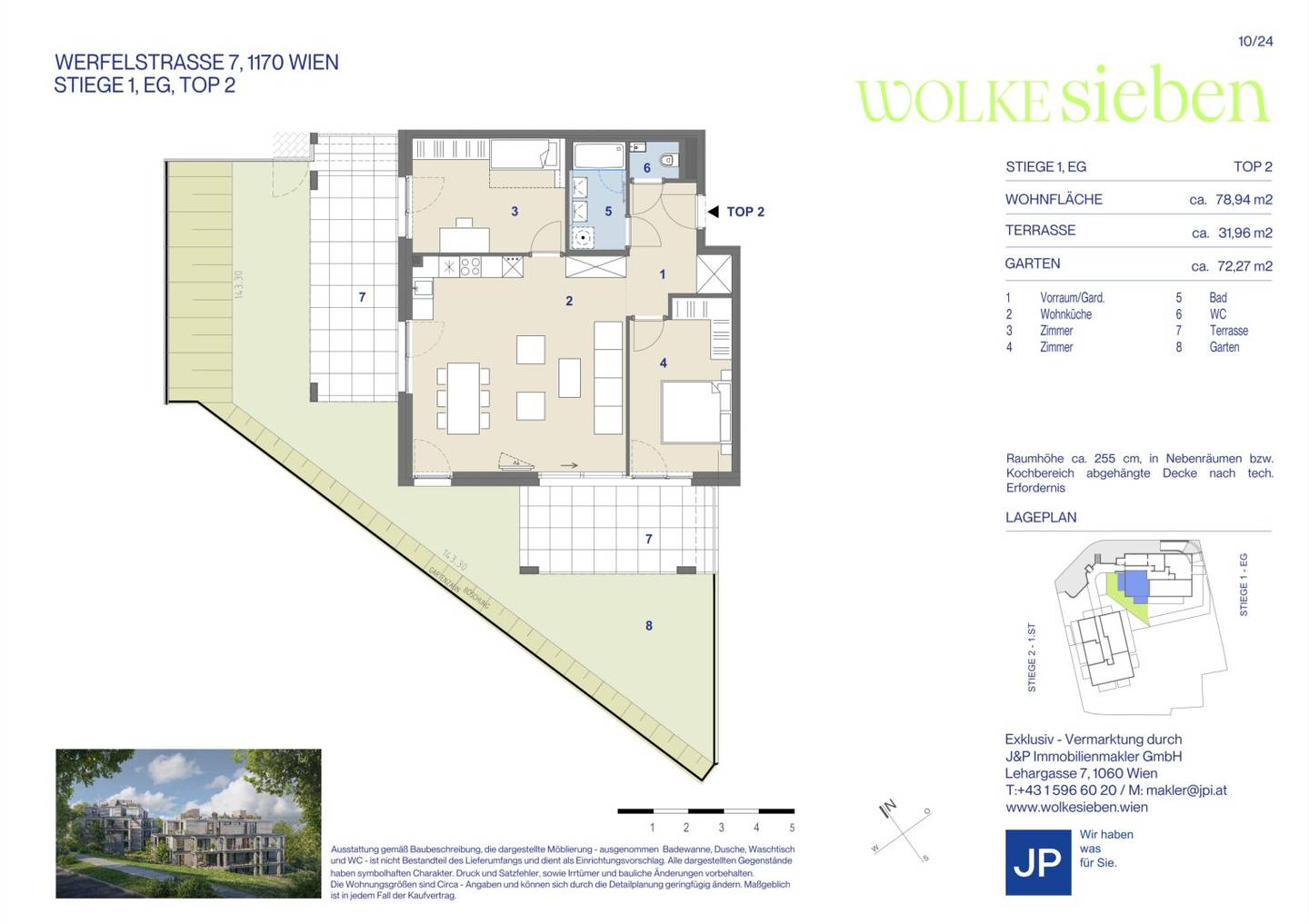 Bright new build apartment with garden and terrace at Schafberg