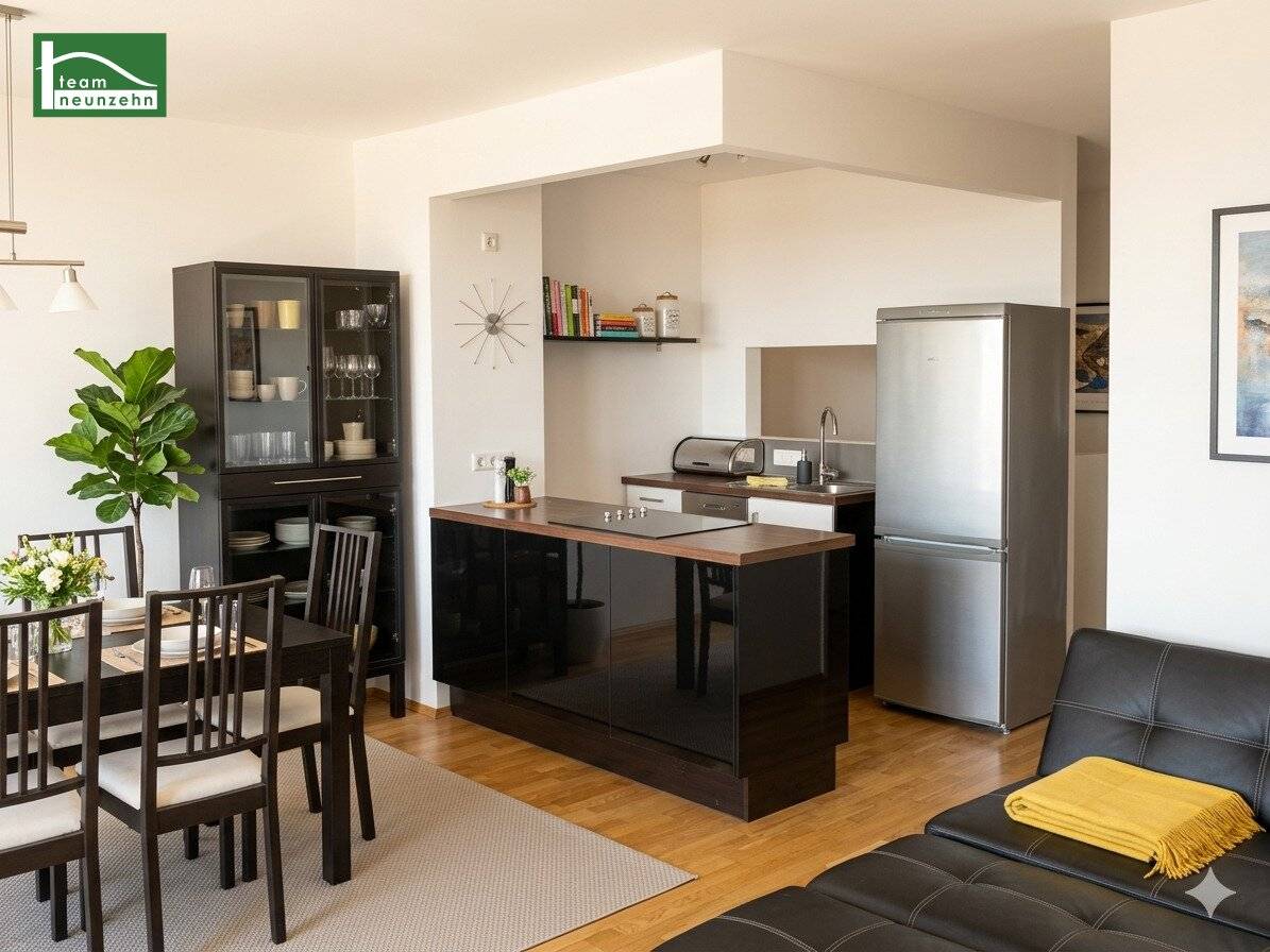 Modern 4-room attic apartment with loggia &amp; terrace in Liesing