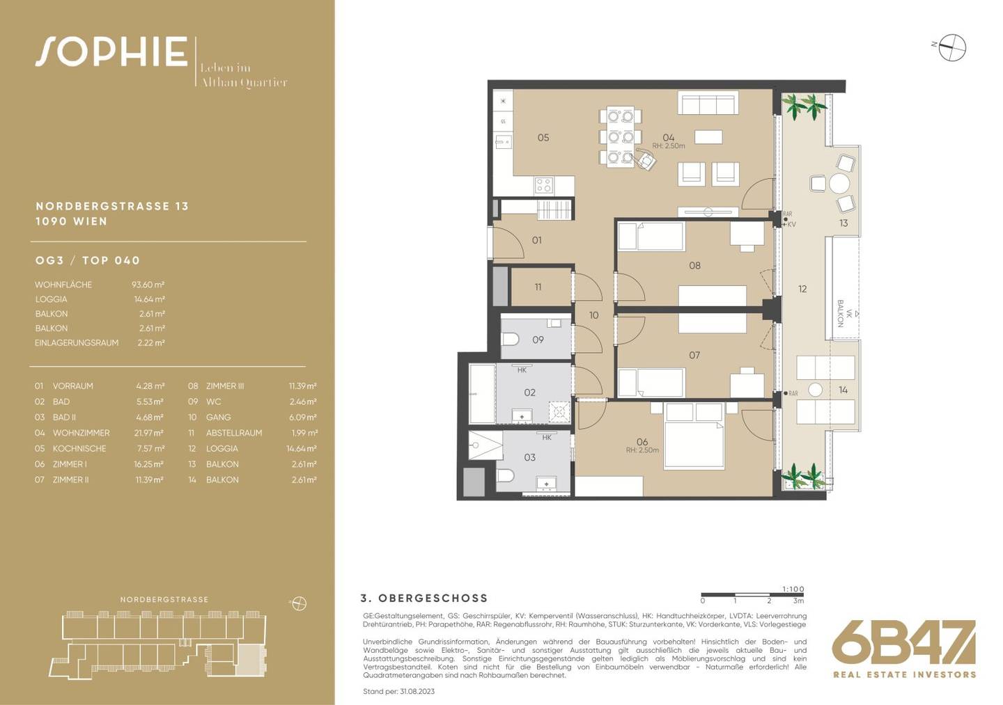 Modern new build apartment with balcony and loggia