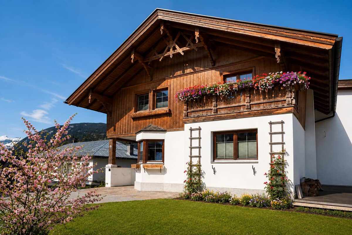 Charmantes Zweifamilienhaus mit Balkonen und Terrassen im Kerngebiet Ehrwald