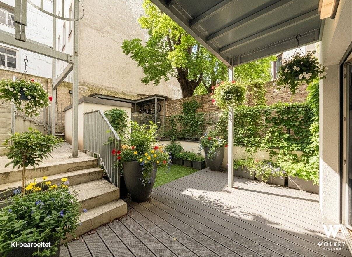 Apartment with private garden near U6 quiet courtyard