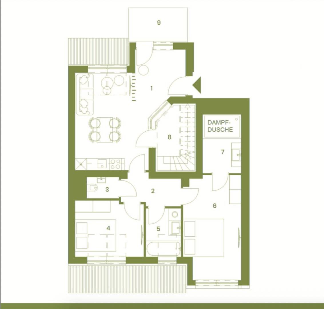 Dachgeschosswohnung mit Dachterrasse und Panoramablick