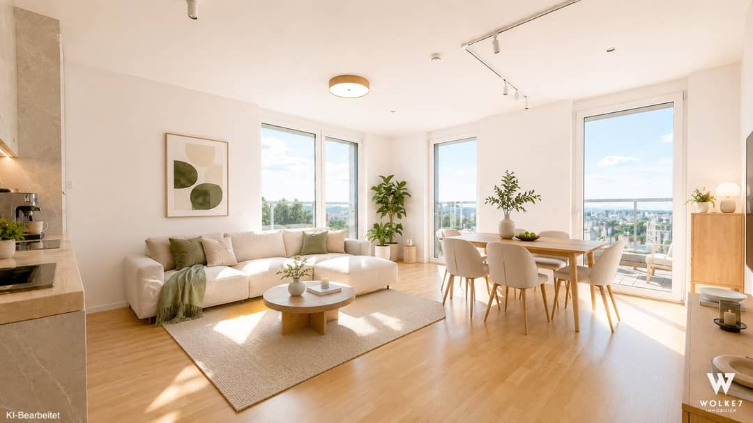 High quality 3 room apartment in the Marina Tower with loggia and view over Vienna