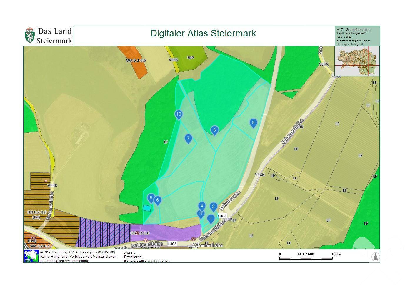 Spacious agricultural land with woodland sections