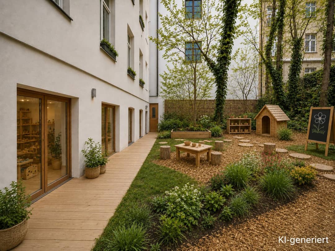 Office space with private garden in green quiet location