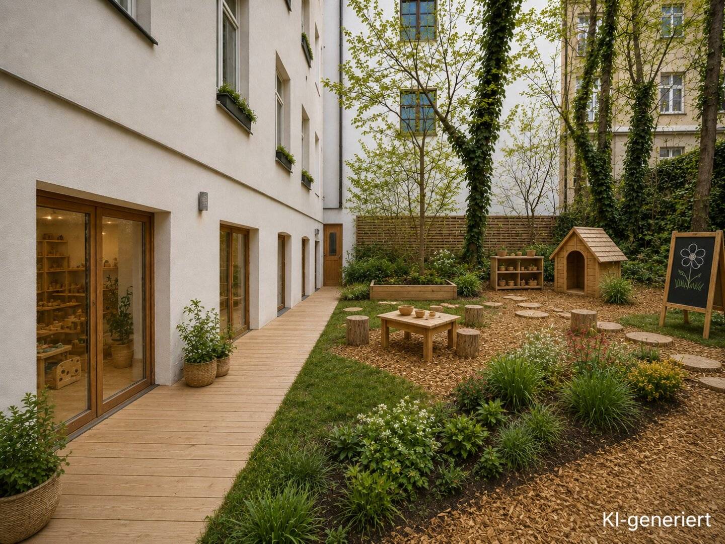 Office space with private garden in green quiet location