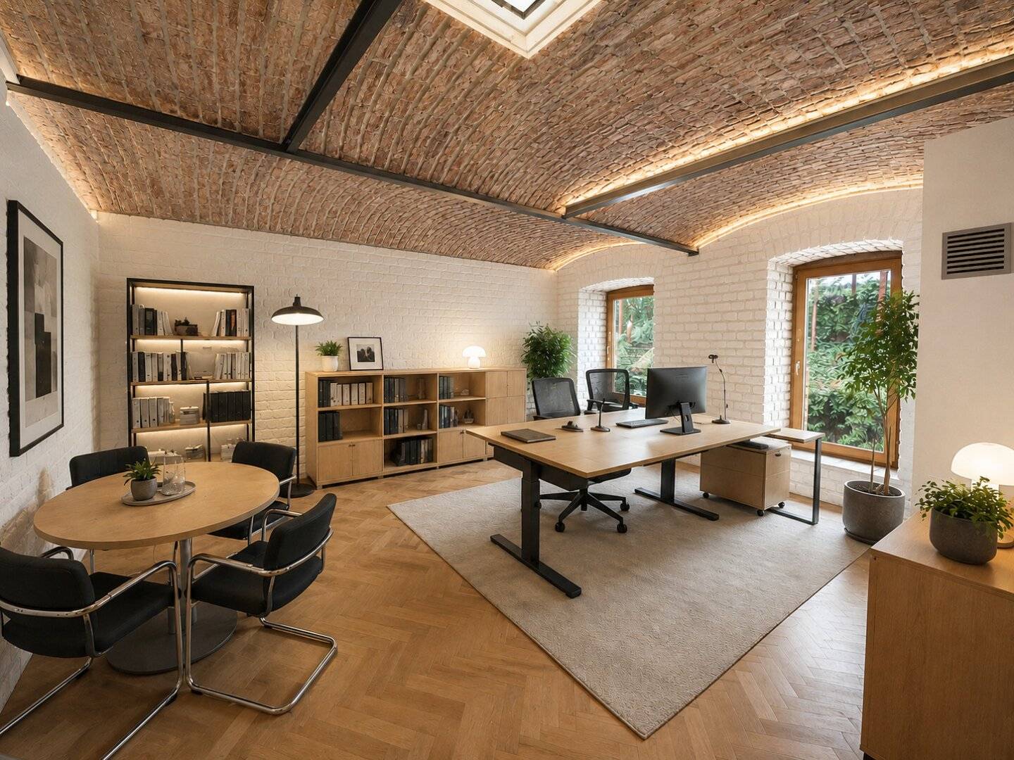 Office space with private garden in green quiet location