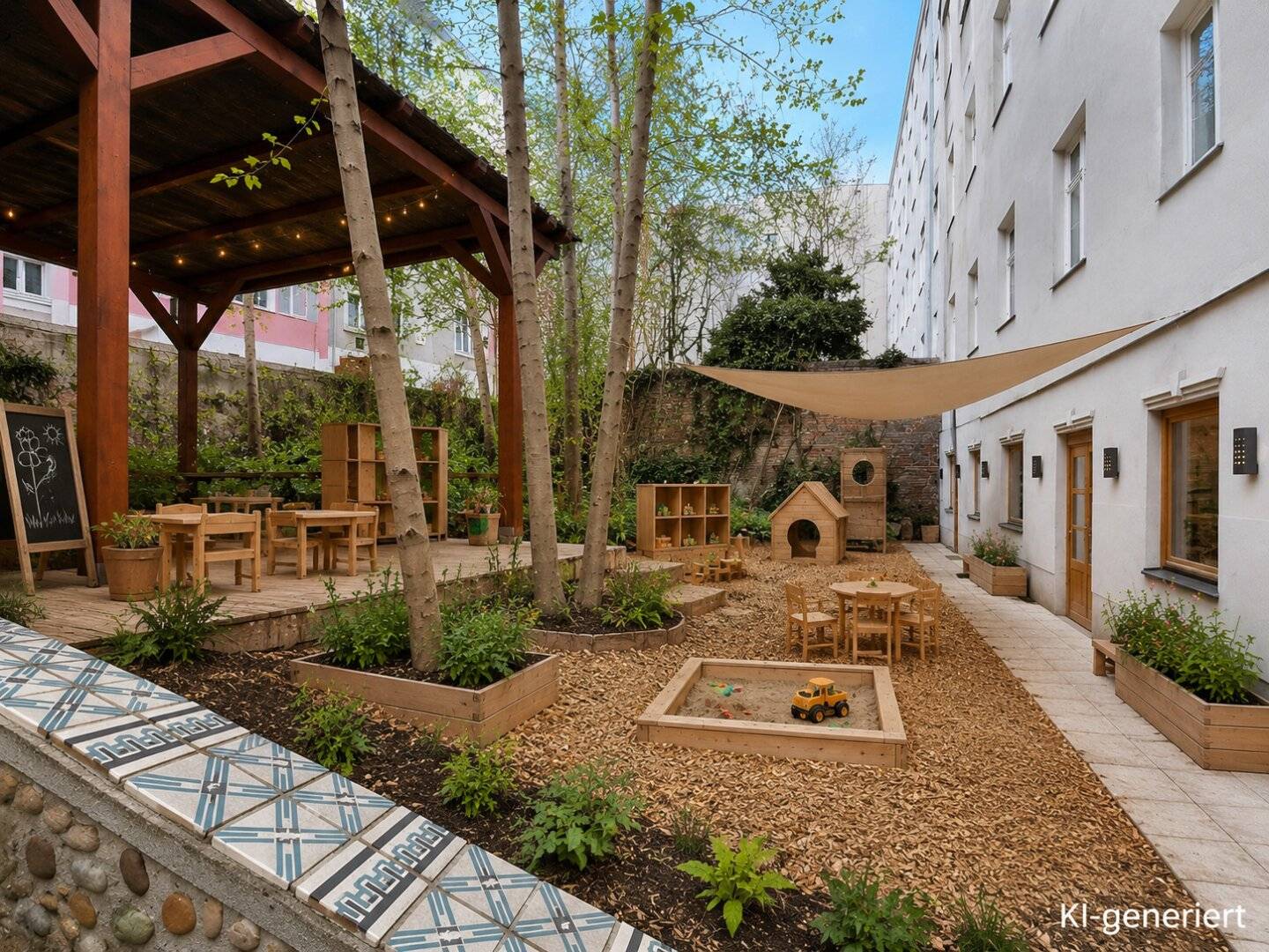 Office space with private garden in green quiet location