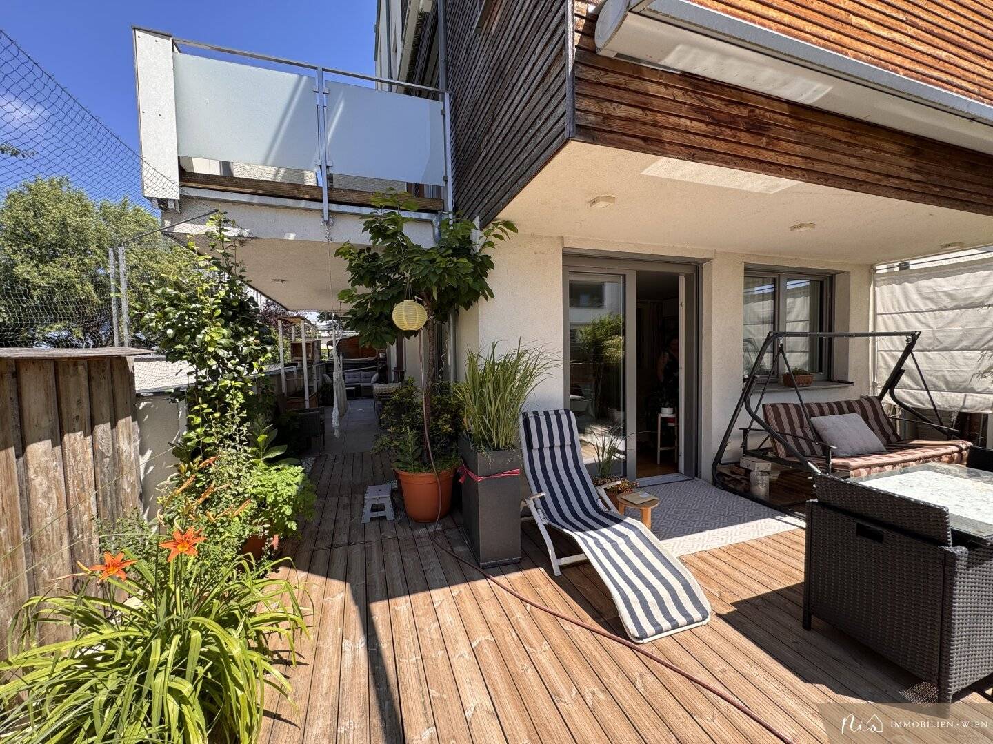 Erdgeschosswohnung mit Garten und Terrasse am Mühlwasser