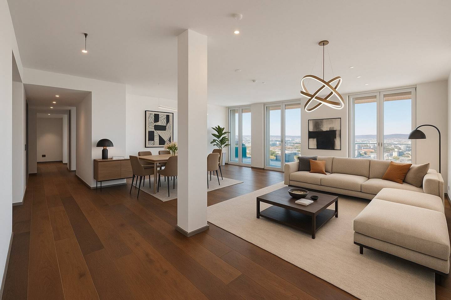 Live like in a luxury hotel with a rooftop pool and concierge service unobstructed views of the Grüner Prater from the 25th floor