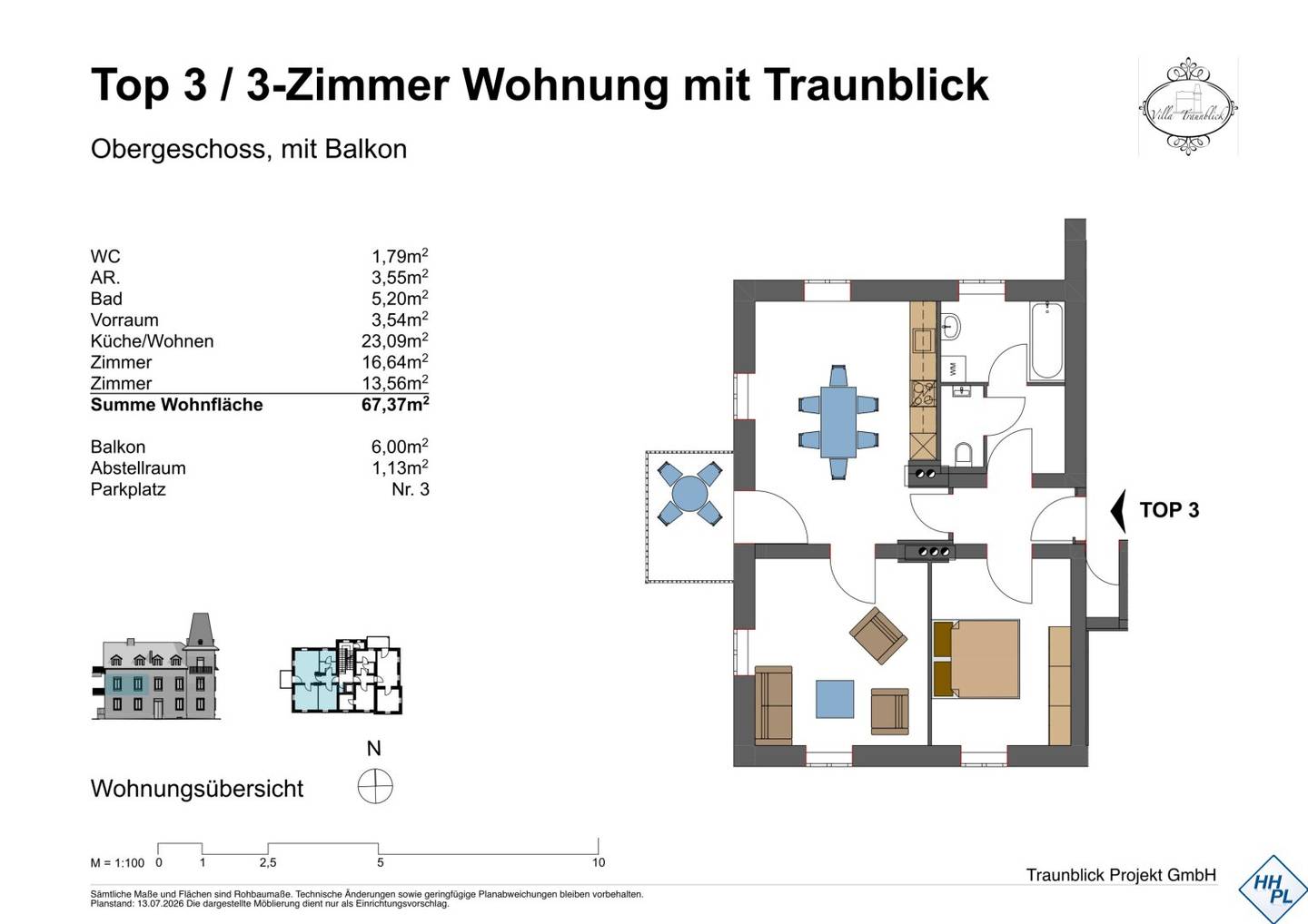 Apartment with balcony or garden right by the Traun river