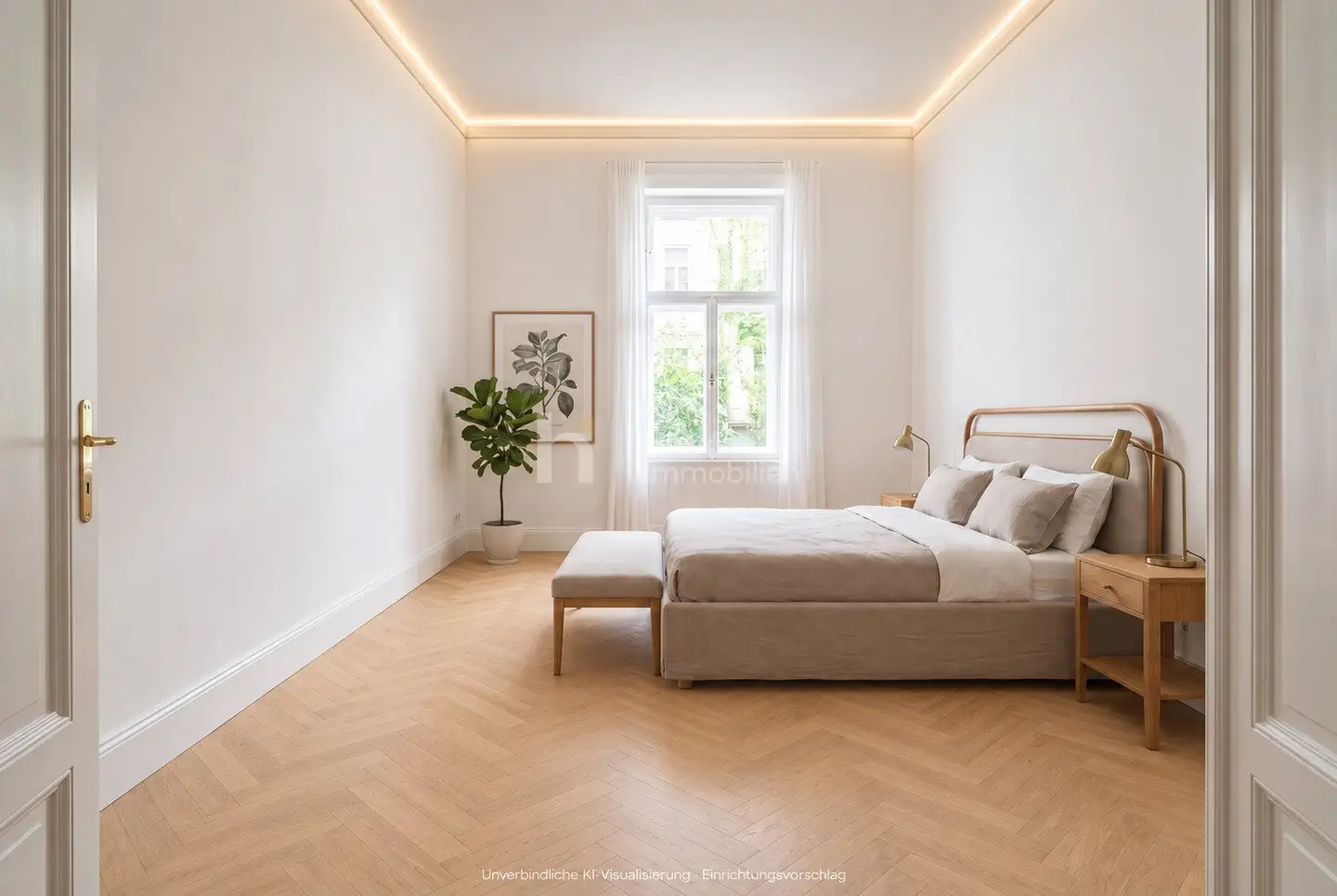 Altbau apartment with herringbone parquet and optional balcony in Fasanviertel