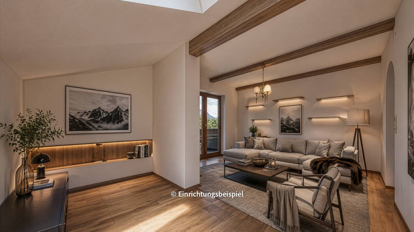 Dachgeschosswohnung mit Balkon und Kaiserblick