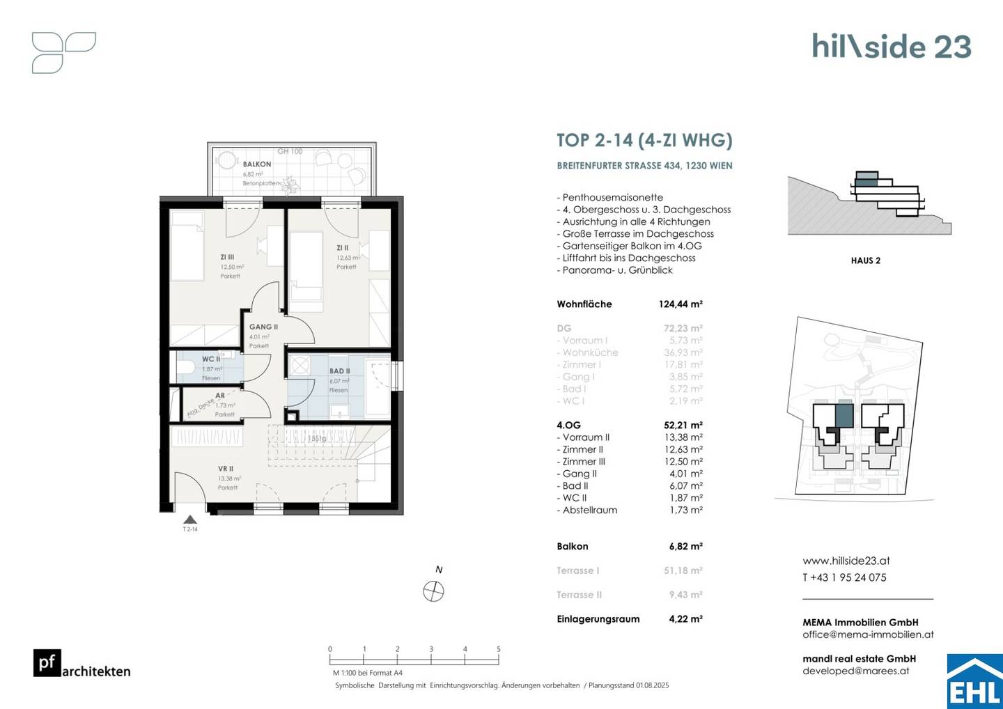 New build apartment with balcony and terrace in sunny vantage location