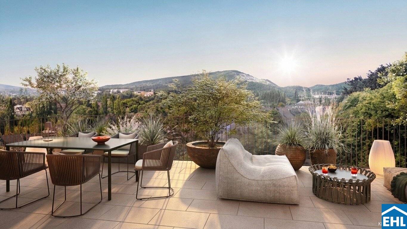 New build apartment with garden and panoramic view of the Vienna Woods