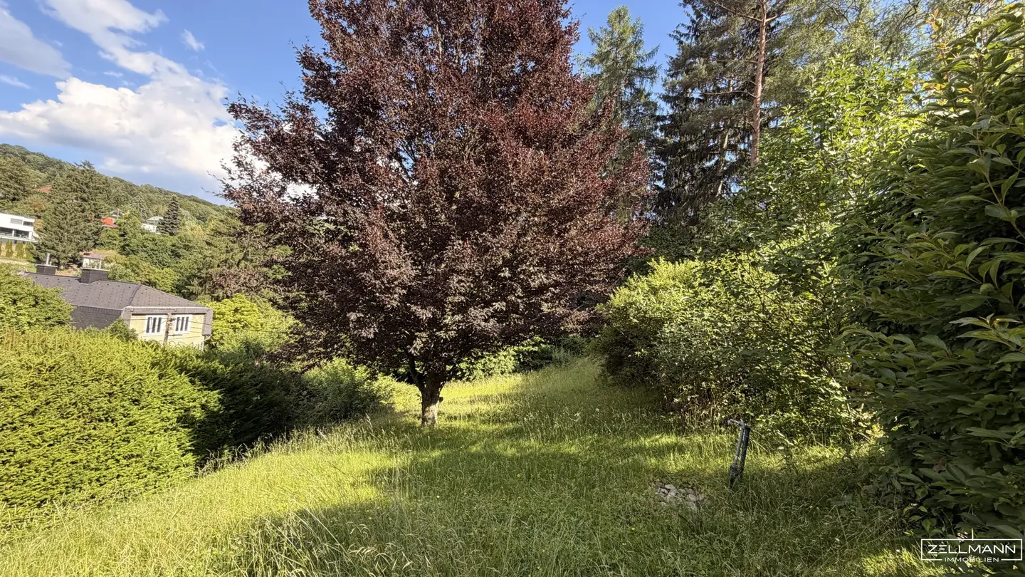 Building plot with hillside location in quiet residential area