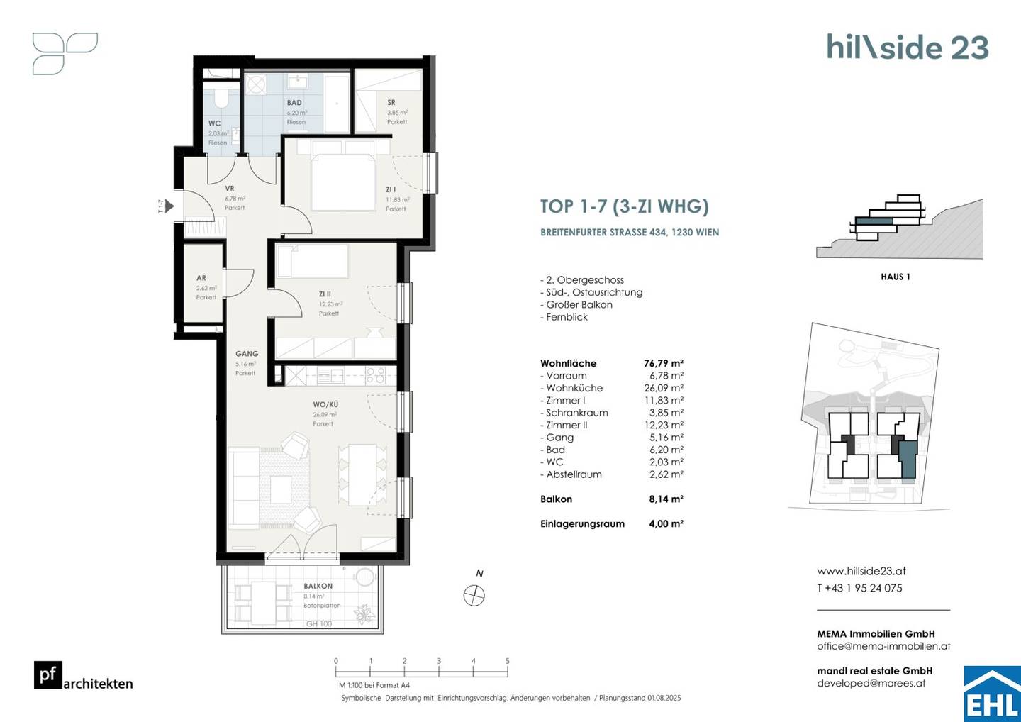 Vorsorgewohnung mit Balkon und Parkett in Grünlage
