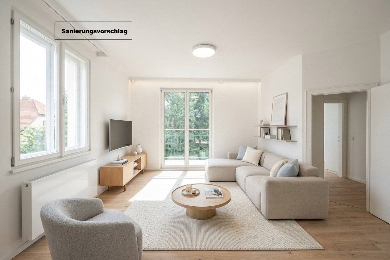 Wohnung mit Balkon und separater Küche in Grünlage