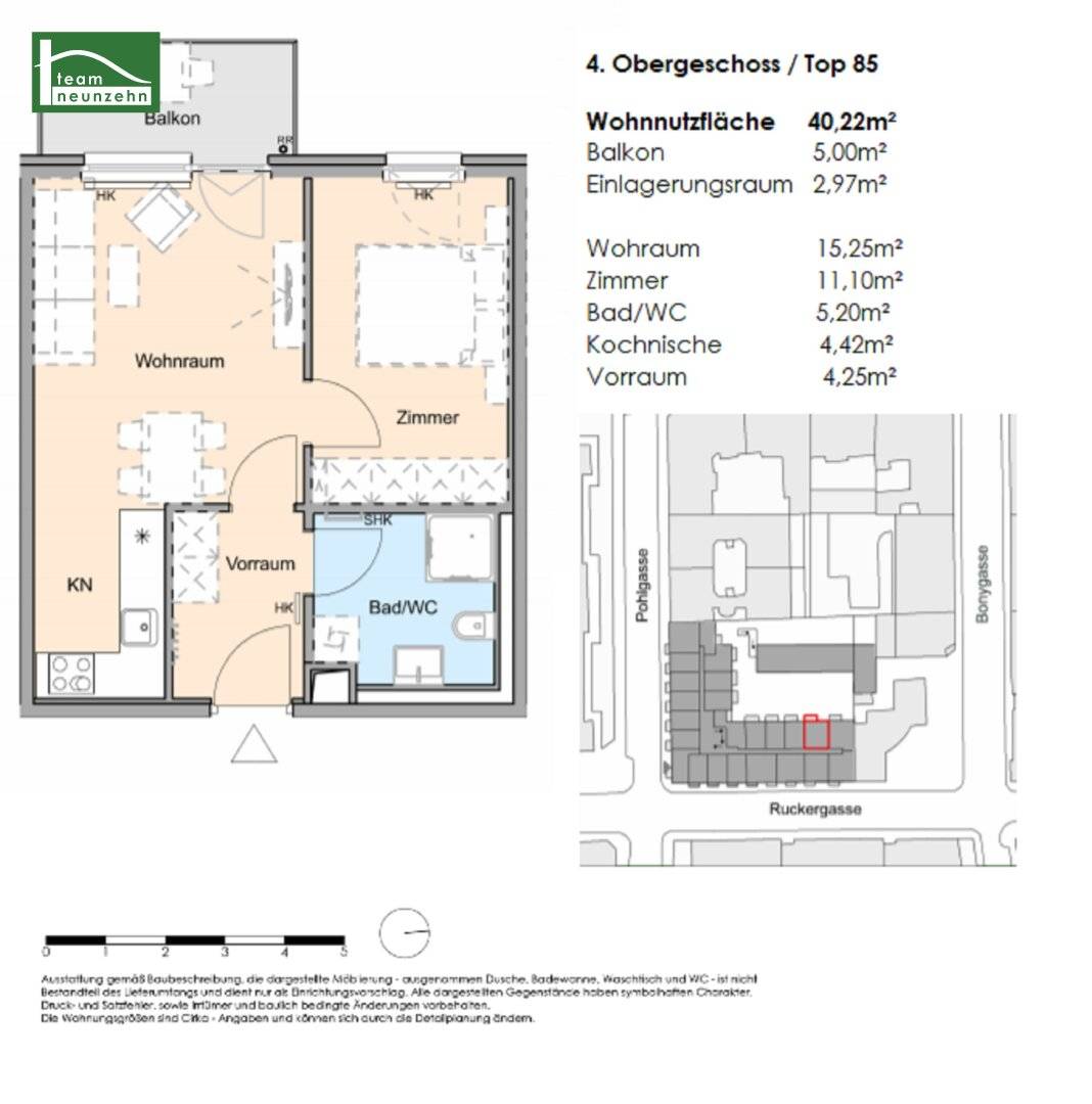 New build apartment with balcony and fitted kitchen near Schönbrunn Palace