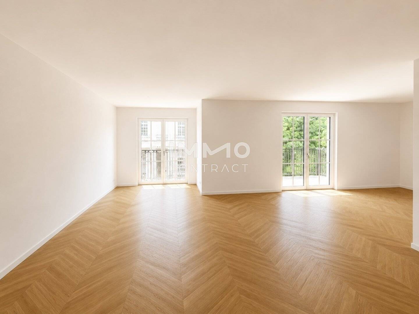 New Build Apartment with Loggia and Pool View in Cottage District
