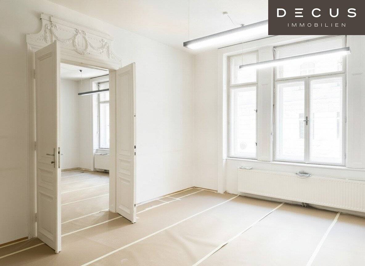 Renovated Altbau Office with Balcony and Cooling