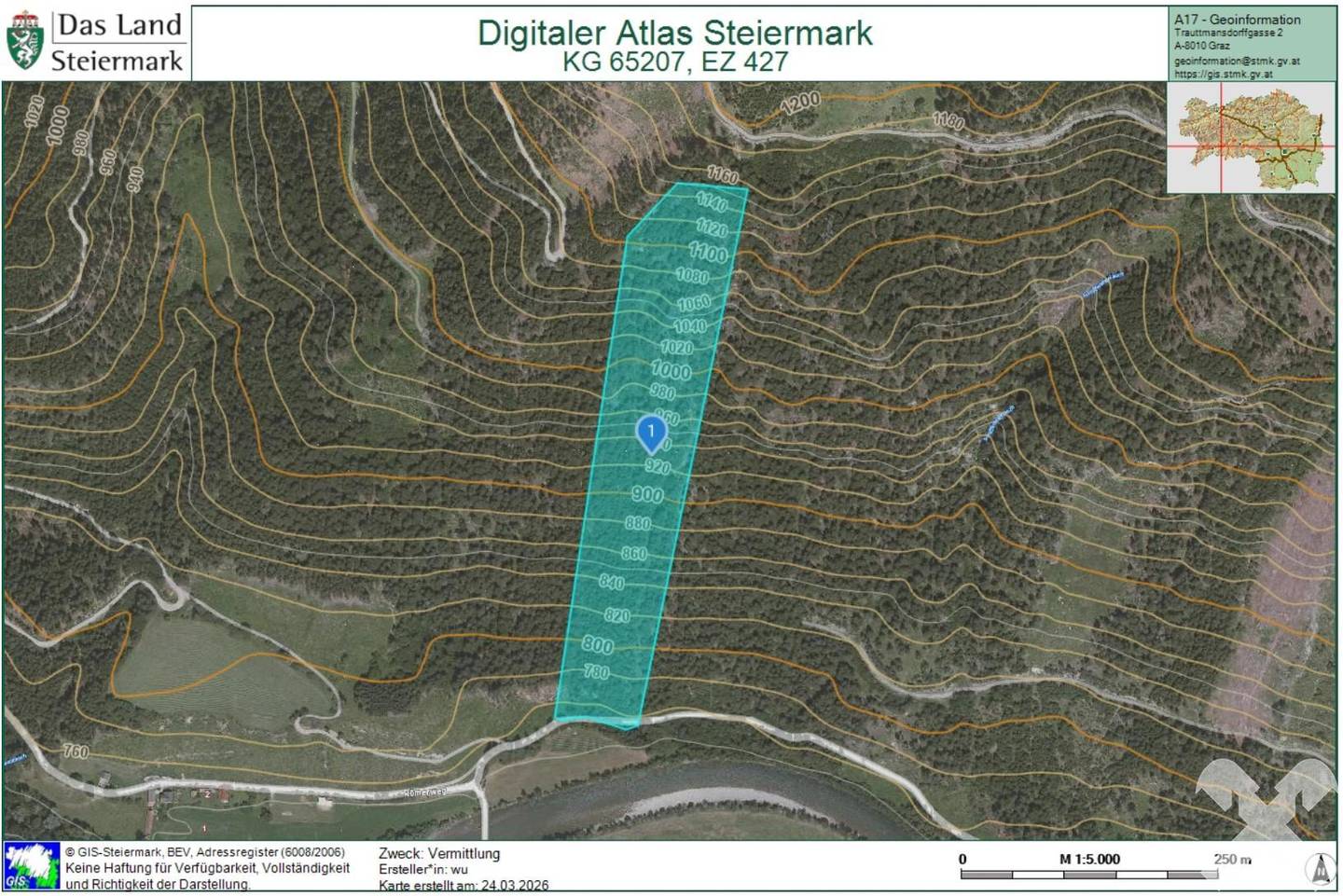 GIS-Höhenlinien