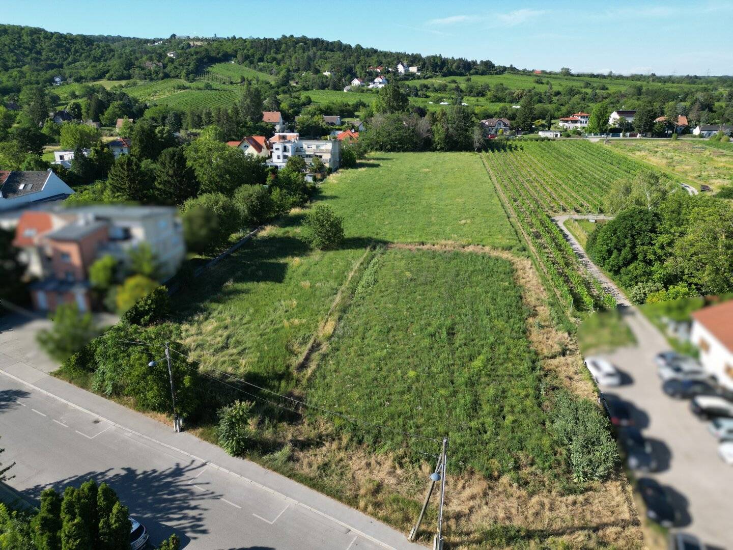 Plot at Bisamberg with pond and building land portion