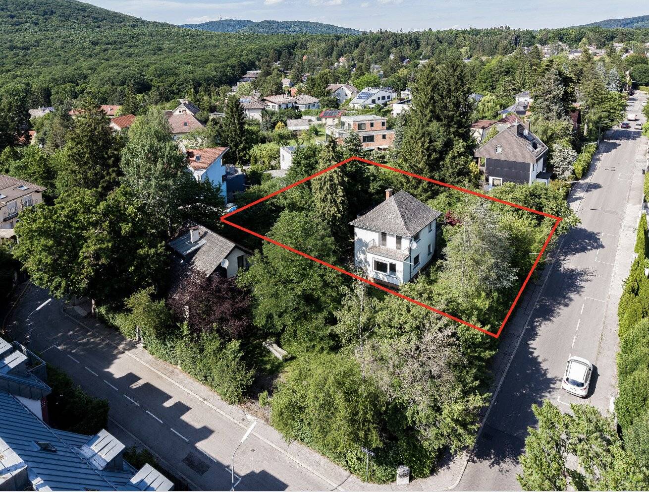 Baugrundstück mit Altbestand in Grünruhelage am Wolfersberg